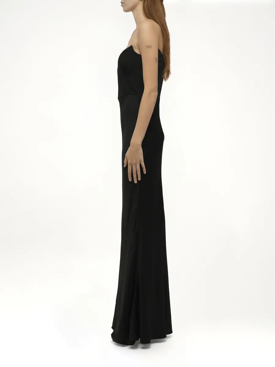 Alexander McQueen Amq - Fluid Satin Dress | Thumbnail 4 Alexander McQueen Amq - Fluid Satin Dress | Thumbnail 4
