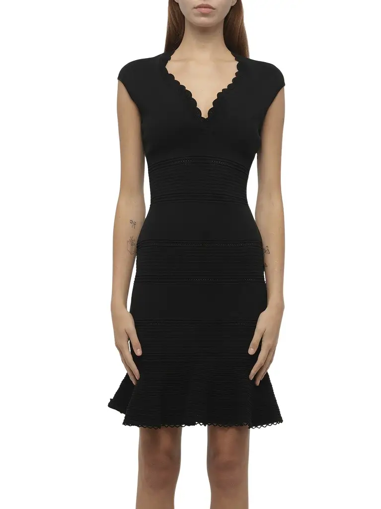 Alexander McQueen Amq - Cap Slv Peplum Dress | Image 1 Alexander McQueen Amq - Cap Slv Peplum Dress | Image 1