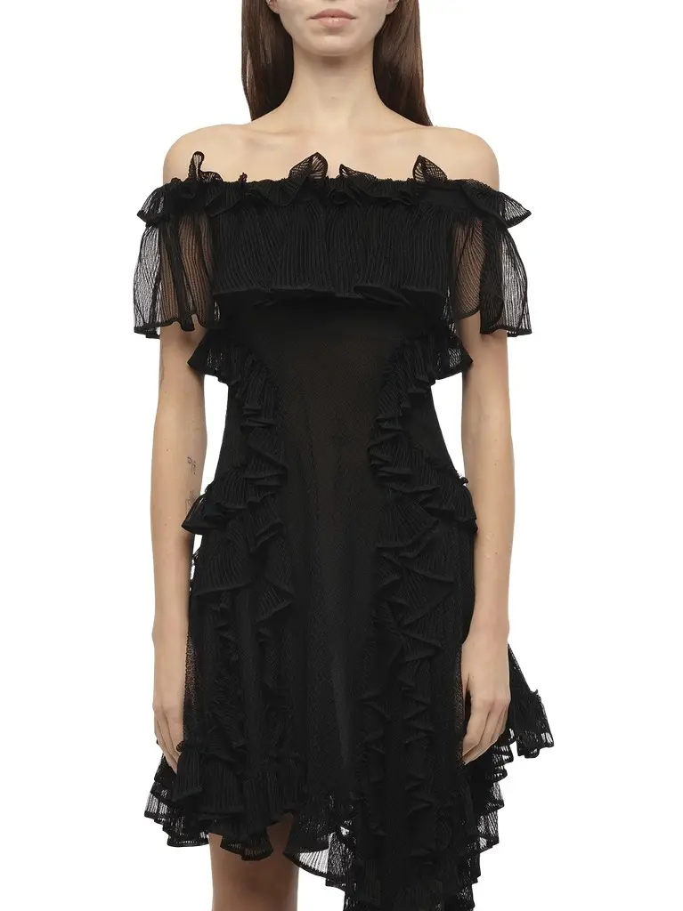 Alexander McQueen Off Shoulder Dress | Image 1 Alexander McQueen Off Shoulder Dress | Image 1