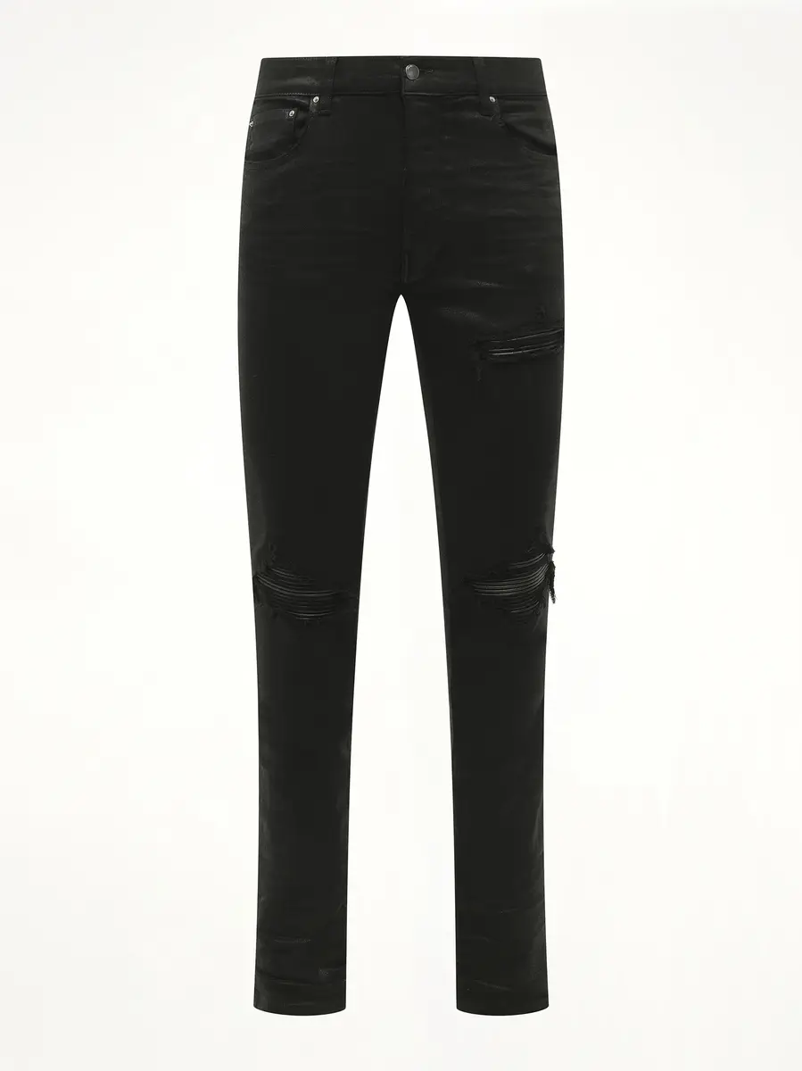 AMIRI Waxed Mx1 Jeans in Black Wax | Thumbnail 3
