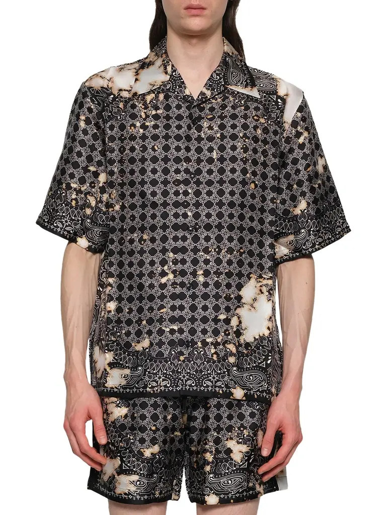 AMIRI Bleach Bandana Bowling Shirt | Image 1 AMIRI Bleach Bandana Bowling Shirt | Image 1