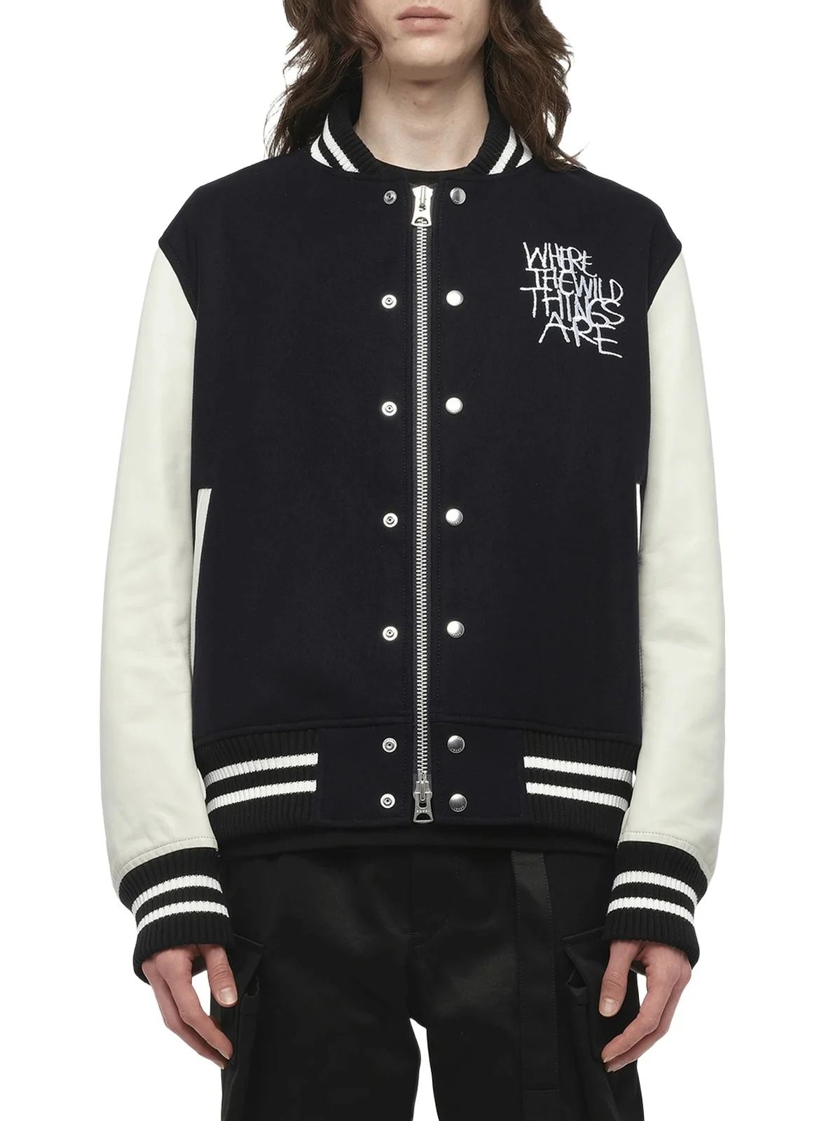 Sacai Where The Wild Things Are Blouson in Navy/off White