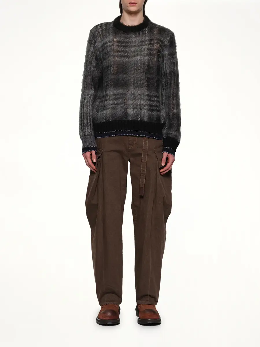 Sacai Plaid Mohair Knit Pullover | Thumbnail 7 Sacai Plaid Mohair Knit Pullover | Thumbnail 7
