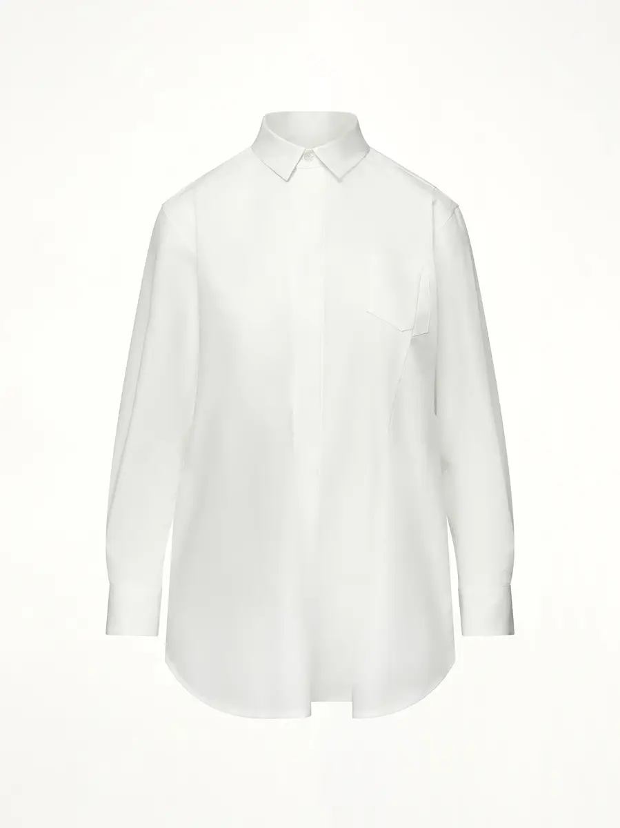 Sacai Poplin Shirt in Off White | Thumbnail 3