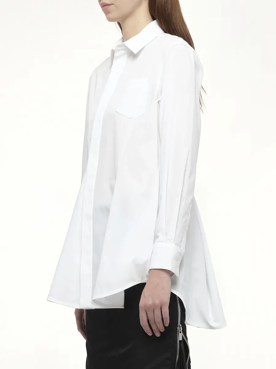 Sacai Poplin Shirt in Off White | Thumbnail 5