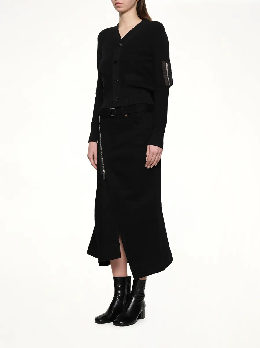 Sacai Side Zip Denim Skirt | Thumbnail 4