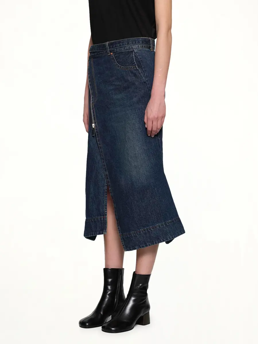 Sacai Side Zip Denim Skirt | Thumbnail 2 Sacai Side Zip Denim Skirt | Thumbnail 2