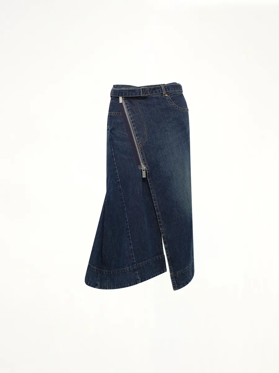 Sacai Side Zip Denim Skirt | Thumbnail 3 Sacai Side Zip Denim Skirt | Thumbnail 3