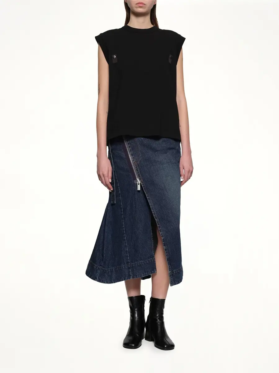 Sacai Side Zip Denim Skirt | Thumbnail 4 Sacai Side Zip Denim Skirt | Thumbnail 4