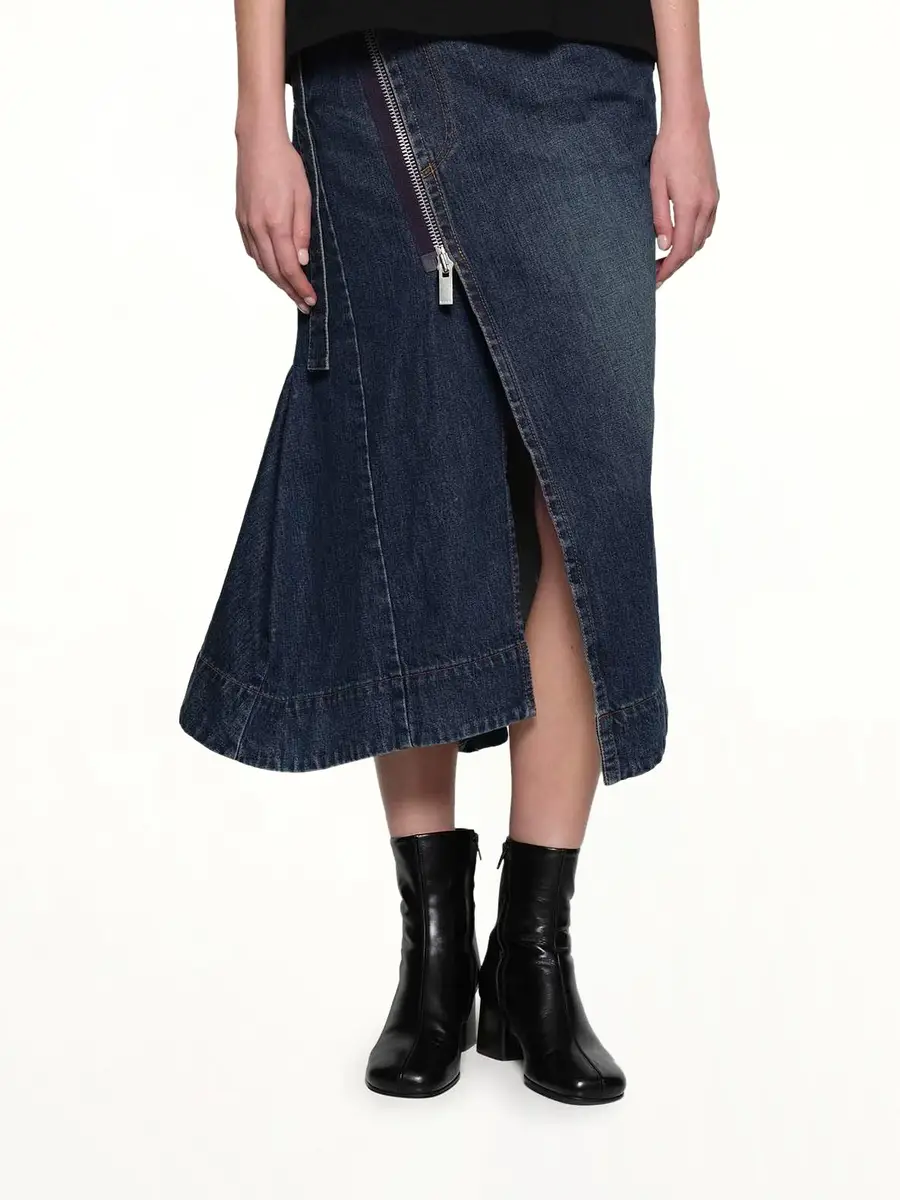 Sacai Side Zip Denim Skirt | Thumbnail 6 Sacai Side Zip Denim Skirt | Thumbnail 6