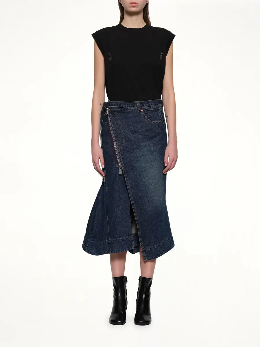 Sacai Side Zip Denim Skirt | Thumbnail 7 Sacai Side Zip Denim Skirt | Thumbnail 7