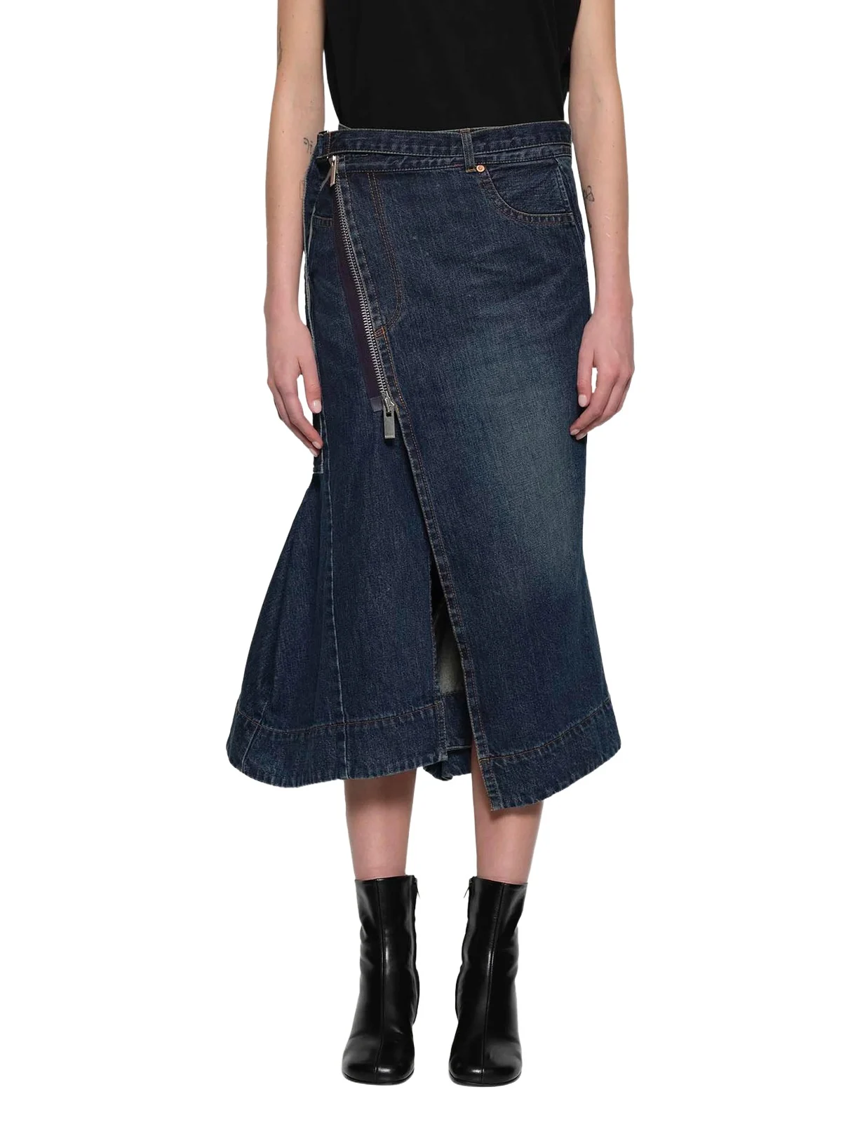Side Zip Denim Skirt Side Zip Denim Skirt