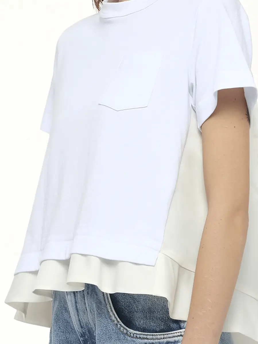 Sacai Nylon Twill x Cotton Jersey T-shirt | Thumbnail 2 Sacai Nylon Twill x Cotton Jersey T-shirt | Thumbnail 2