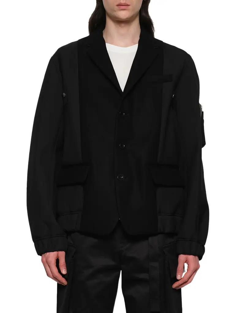 Sacai Wool Melton Jacket | Image 1 Sacai Wool Melton Jacket | Image 1