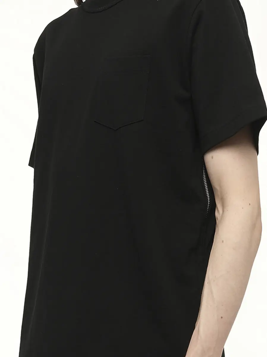 Sacai Side Zip Cotton T-shirt | Thumbnail 2 Sacai Side Zip Cotton T-shirt | Thumbnail 2