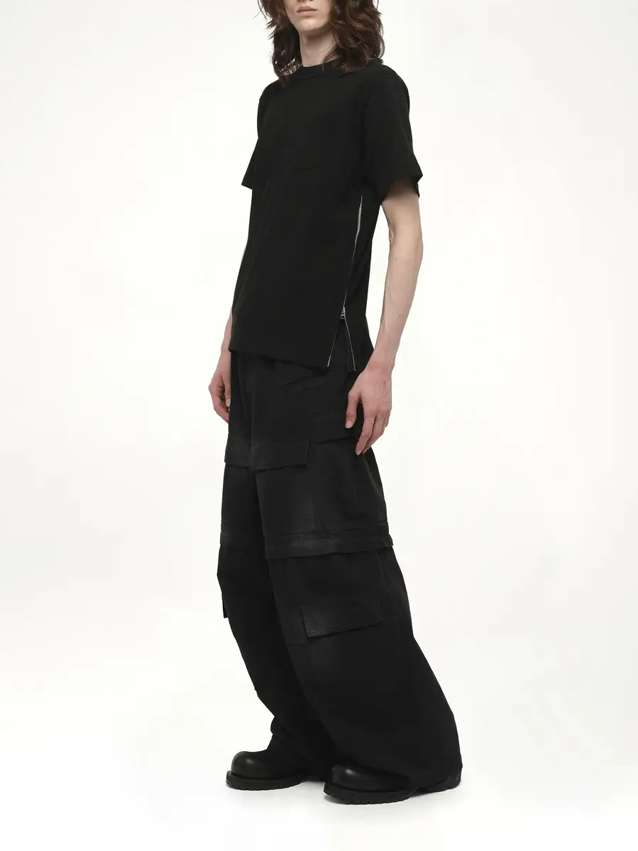Sacai Side Zip Cotton T-shirt | Thumbnail 4 Sacai Side Zip Cotton T-shirt | Thumbnail 4