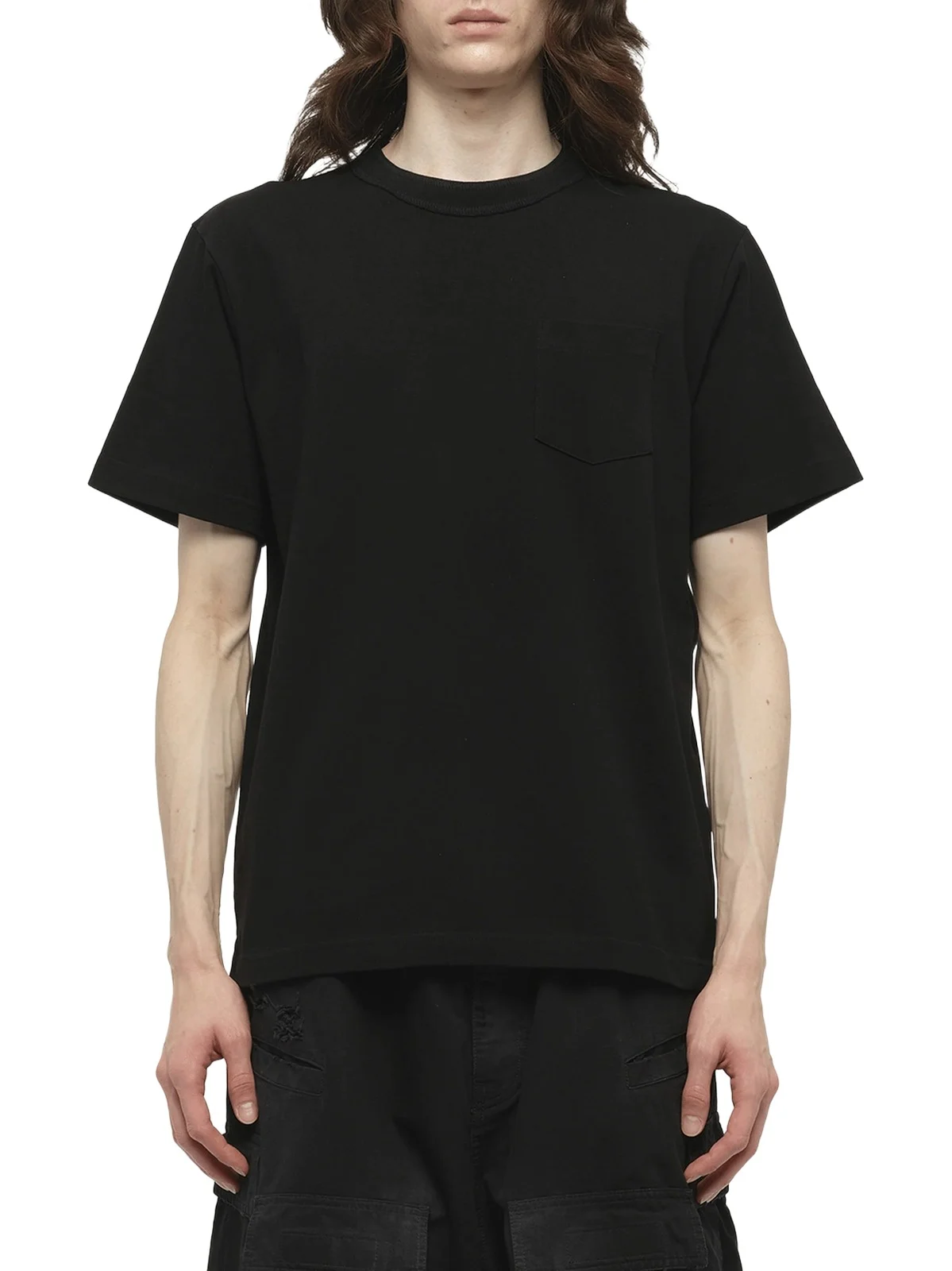 Side Zip Cotton T-shirt
