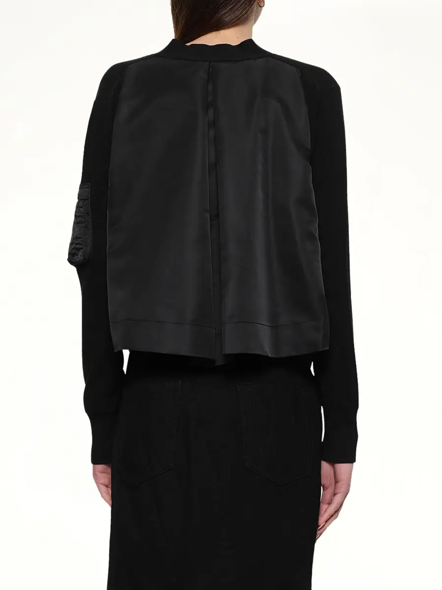 Sacai Nylon Twill x Cotton Knit Cardigan | Thumbnail 5