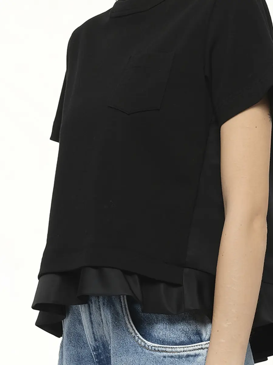 Sacai Nylon Twill x Cotton Jersey T-shirt | Thumbnail 2 Sacai Nylon Twill x Cotton Jersey T-shirt | Thumbnail 2