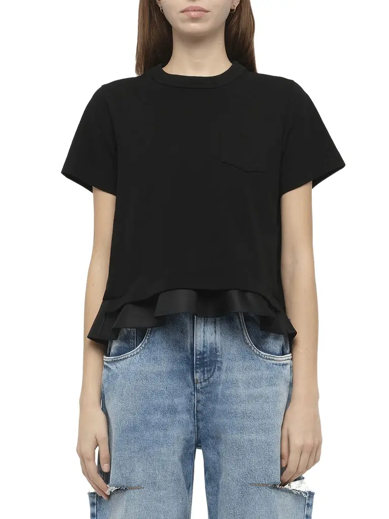 Sacai Nylon Twill x Cotton Jersey T-shirt | Image 1 Sacai Nylon Twill x Cotton Jersey T-shirt | Image 1