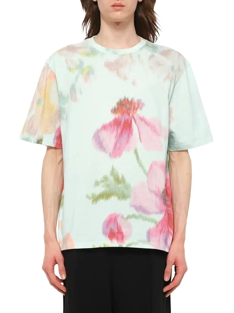 Loewe Loose Fit T-shirt in Light Blue/multicolour Blue | Image 1 Loewe Loose Fit T-shirt in Light Blue/multicolour Blue | Image 1