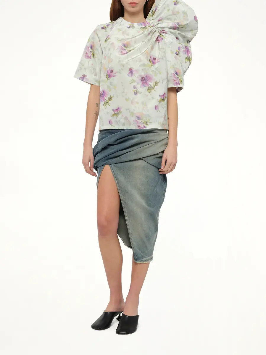Loewe Draped Top in Light Blue/multicolour | Thumbnail 4 Loewe Draped Top in Light Blue/multicolour | Thumbnail 4