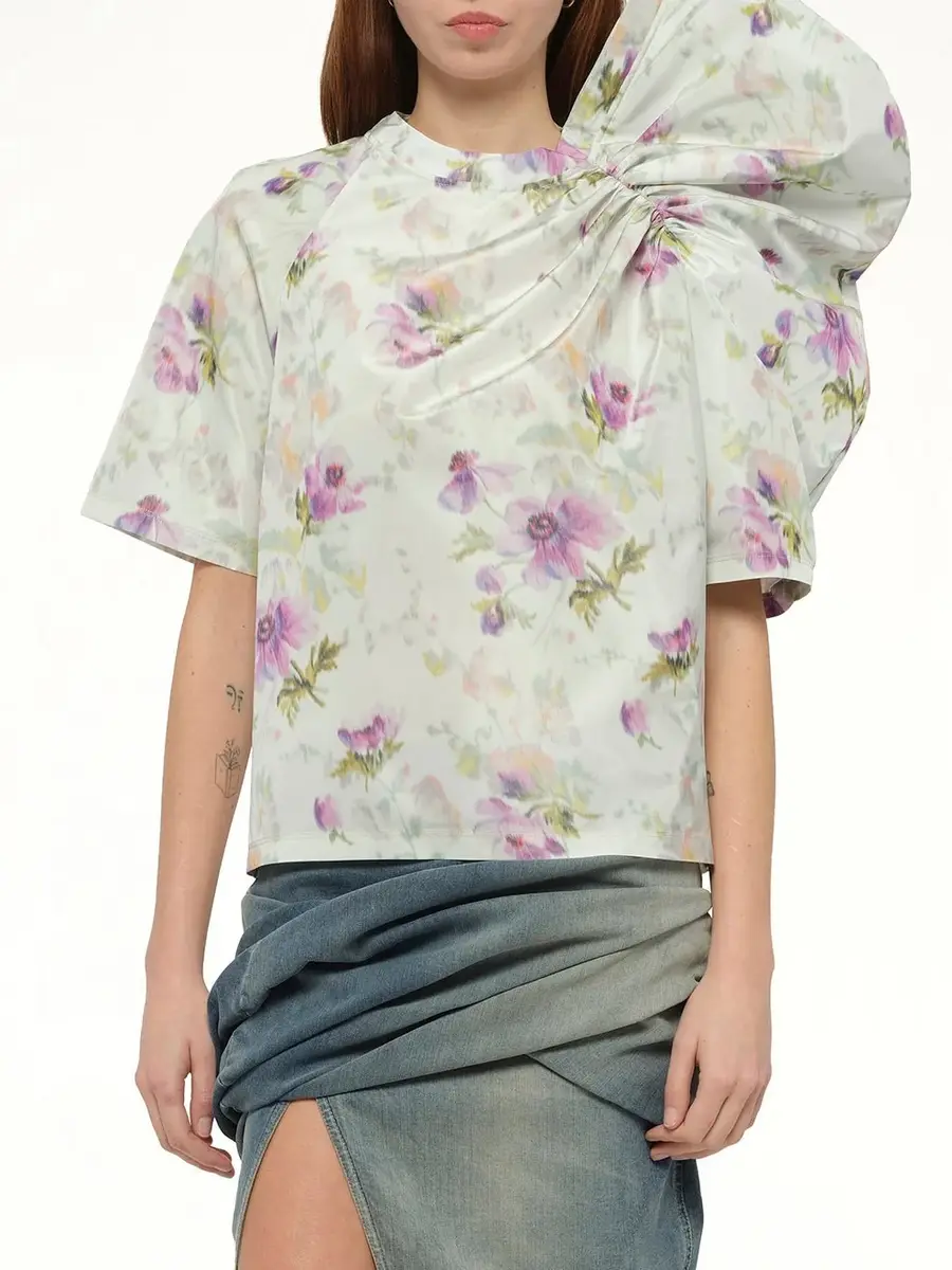 Loewe Draped Top in Light Blue/multicolour | Thumbnail 6 Loewe Draped Top in Light Blue/multicolour | Thumbnail 6