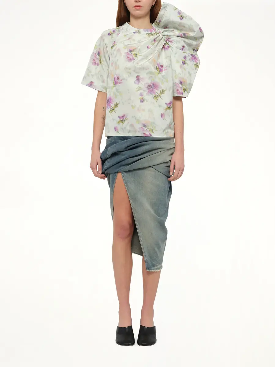 Loewe Draped Top in Light Blue/multicolour | Thumbnail 7 Loewe Draped Top in Light Blue/multicolour | Thumbnail 7