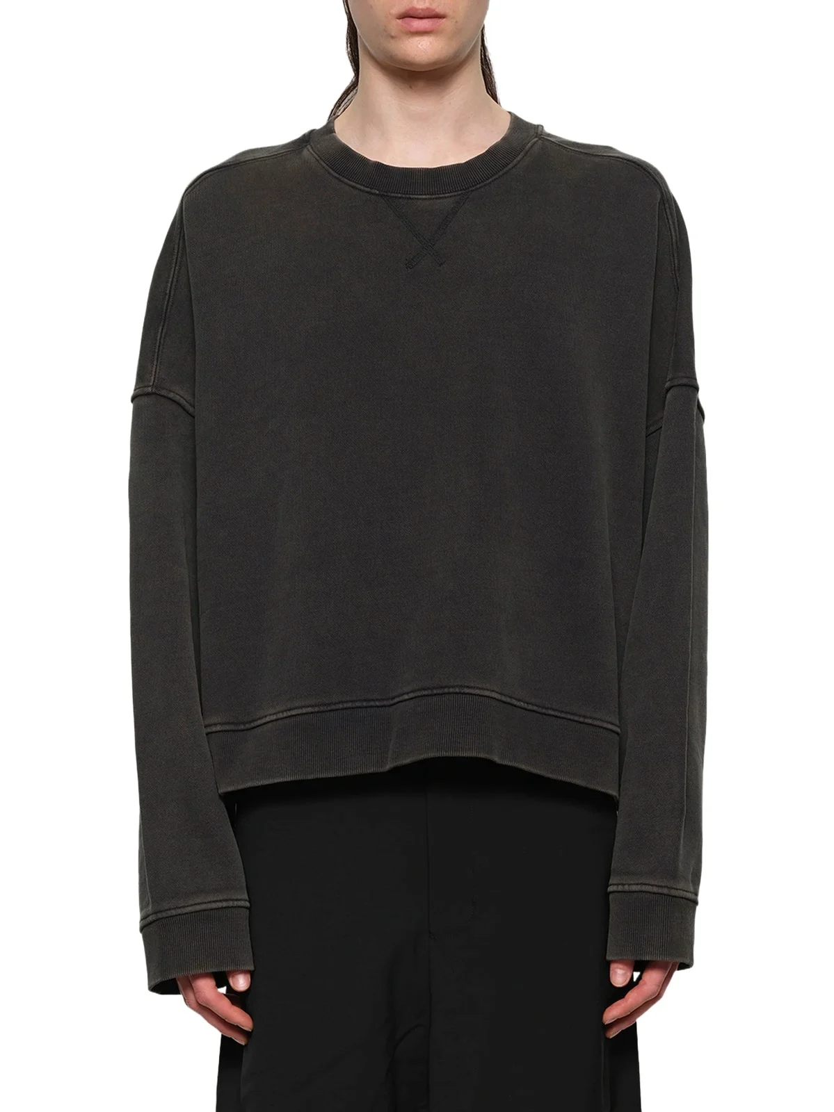 Entire Studios Box Crewneck in Washed Black