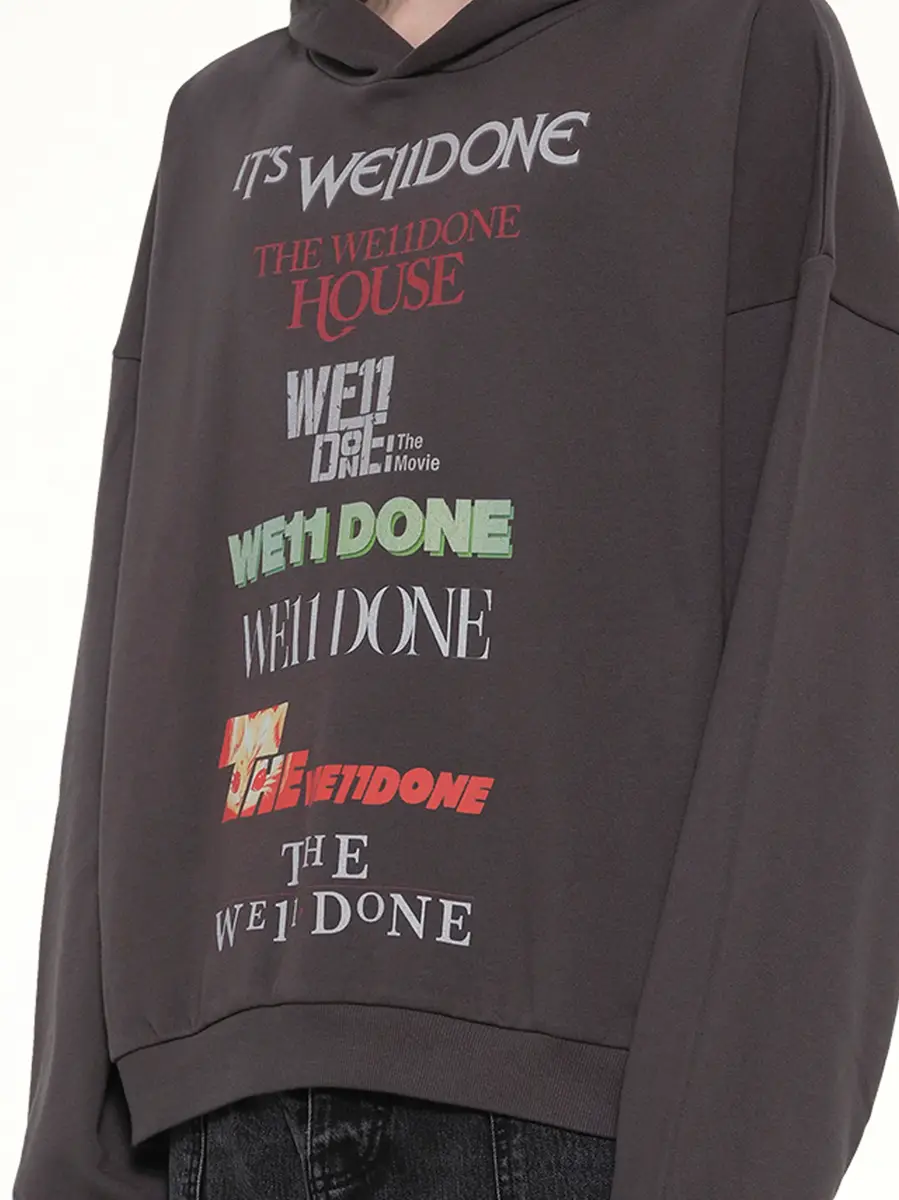We11Done Multi Logo Print Hoodie | Thumbnail 6