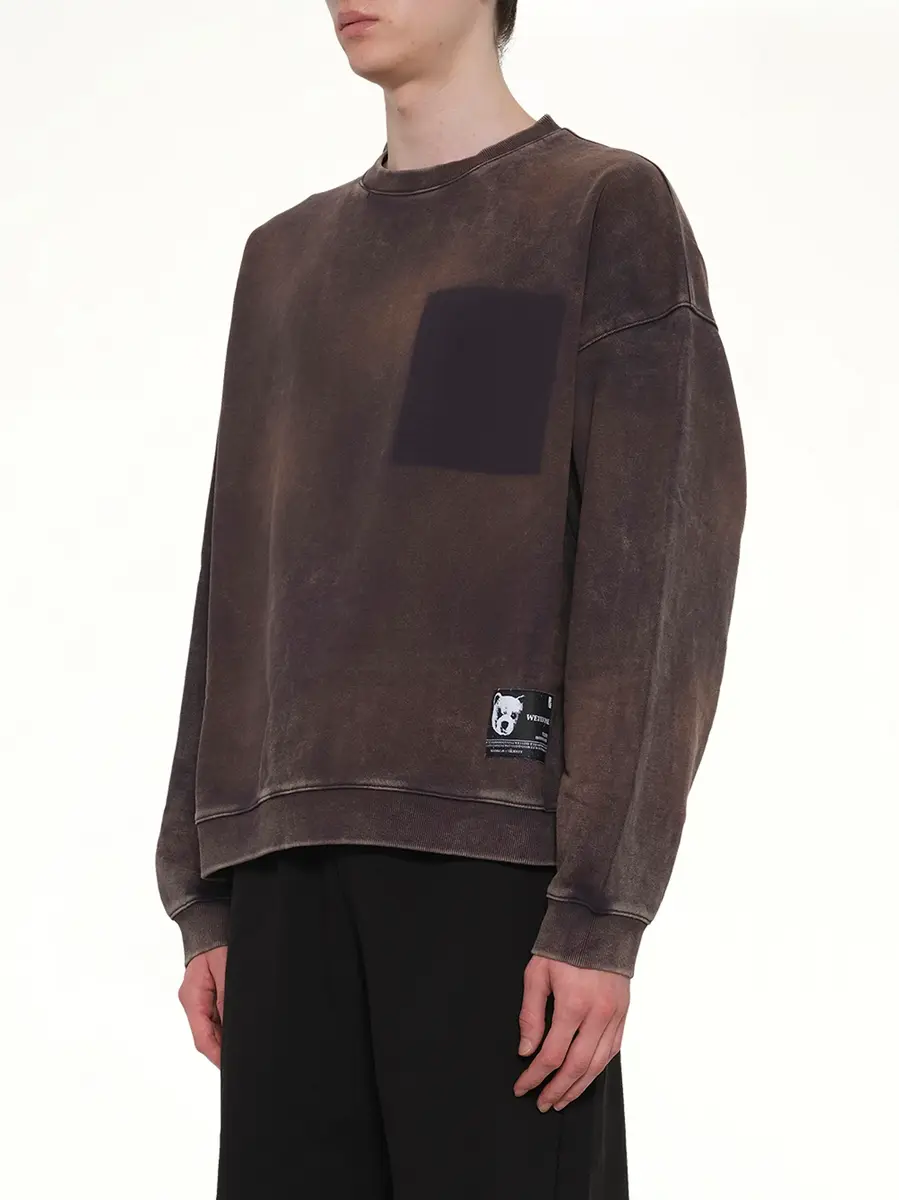 We11Done Teddy ID Sweatshirt in Charcoal | Thumbnail 2 We11Done Teddy ID Sweatshirt in Charcoal | Thumbnail 2