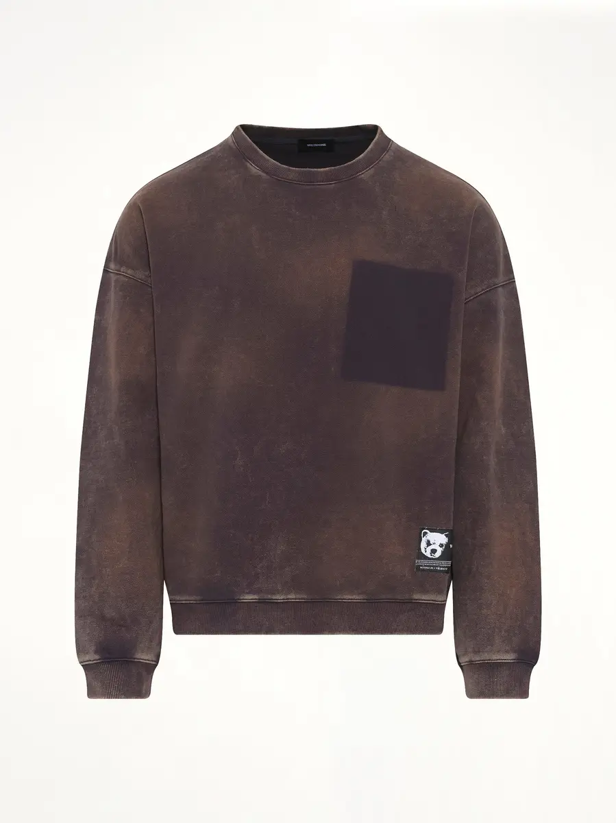 We11Done Teddy ID Sweatshirt in Charcoal | Thumbnail 3 We11Done Teddy ID Sweatshirt in Charcoal | Thumbnail 3