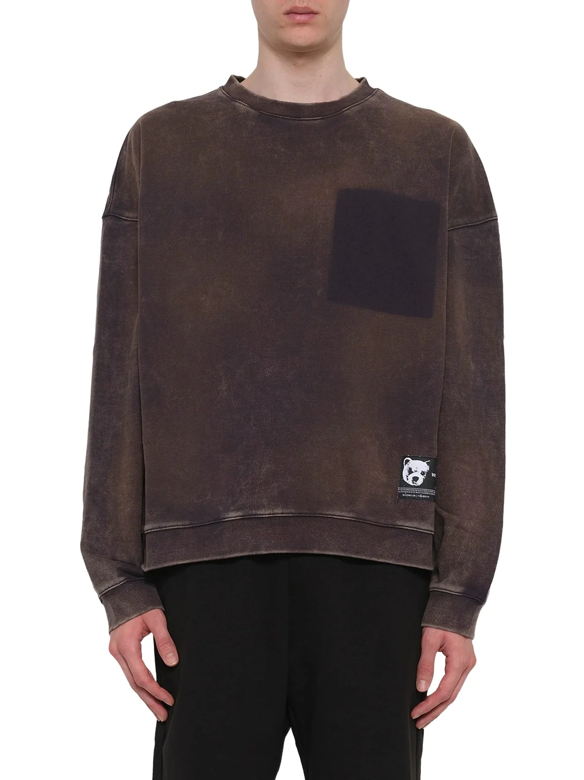 We11Done Teddy ID Sweatshirt in Charcoal