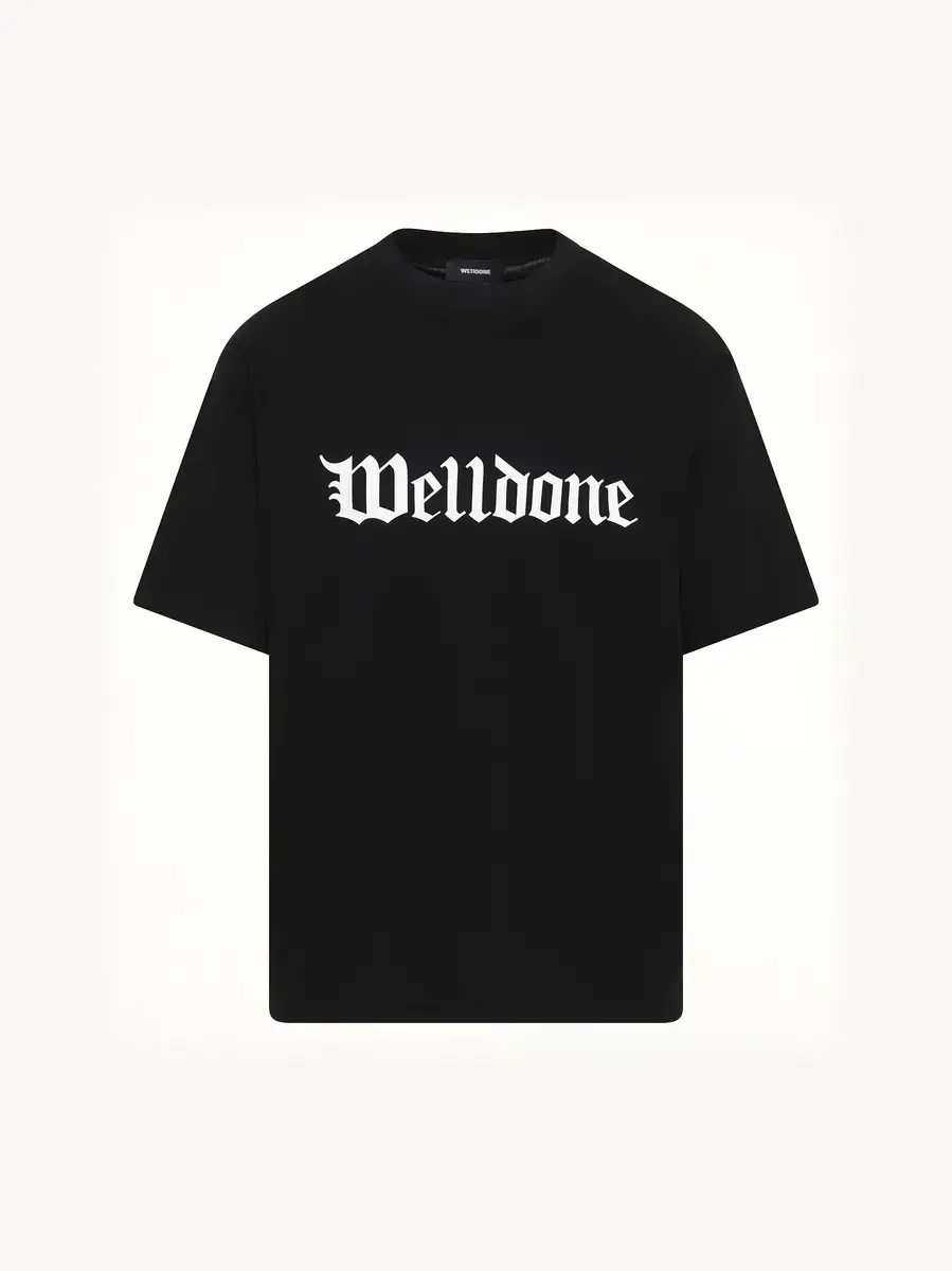 We11Done Gothic Logo Short-sleeved T-shirt | Thumbnail 3