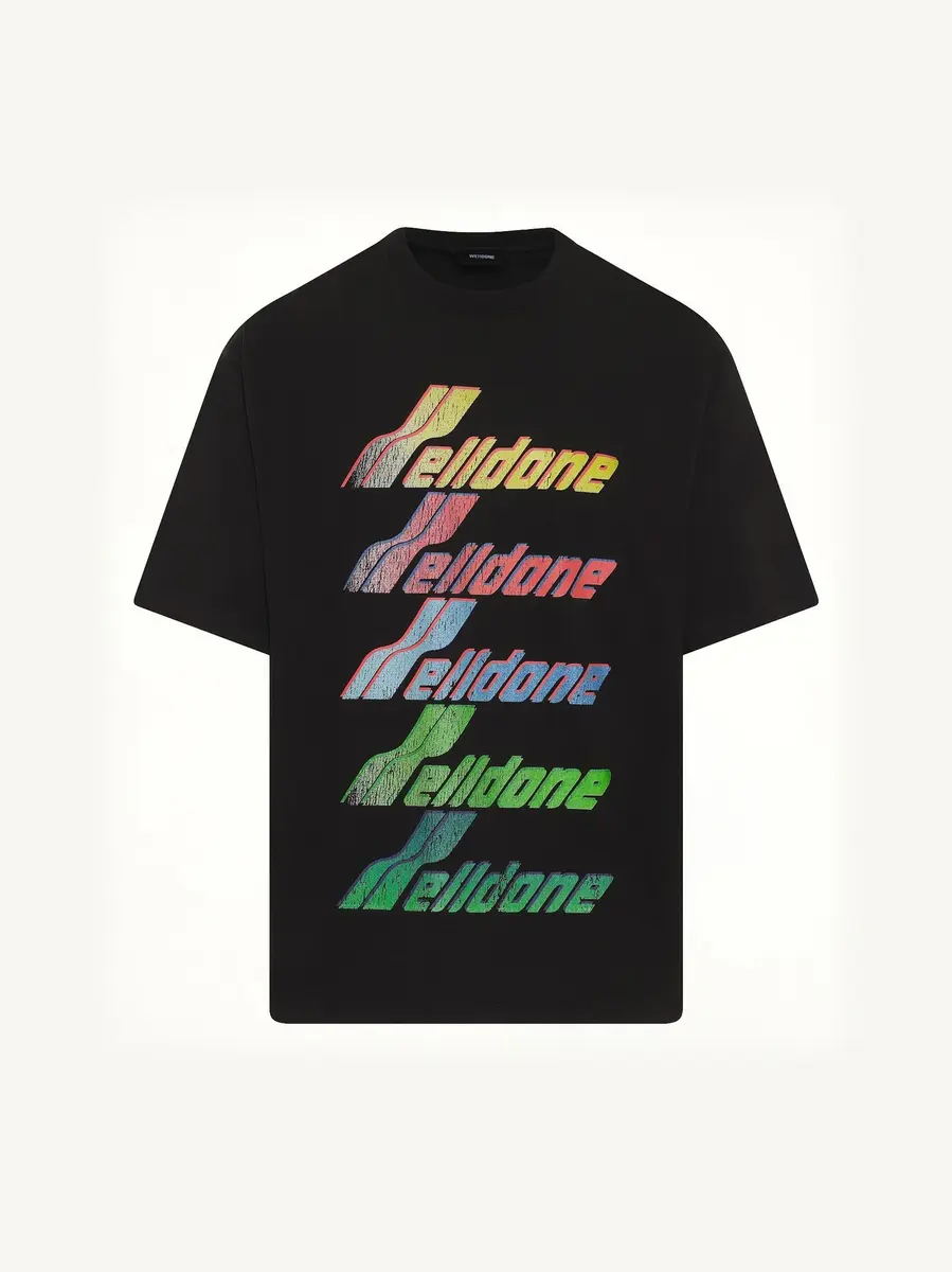 We11Done Multi Rainbow Logo T-shirt | Thumbnail 3