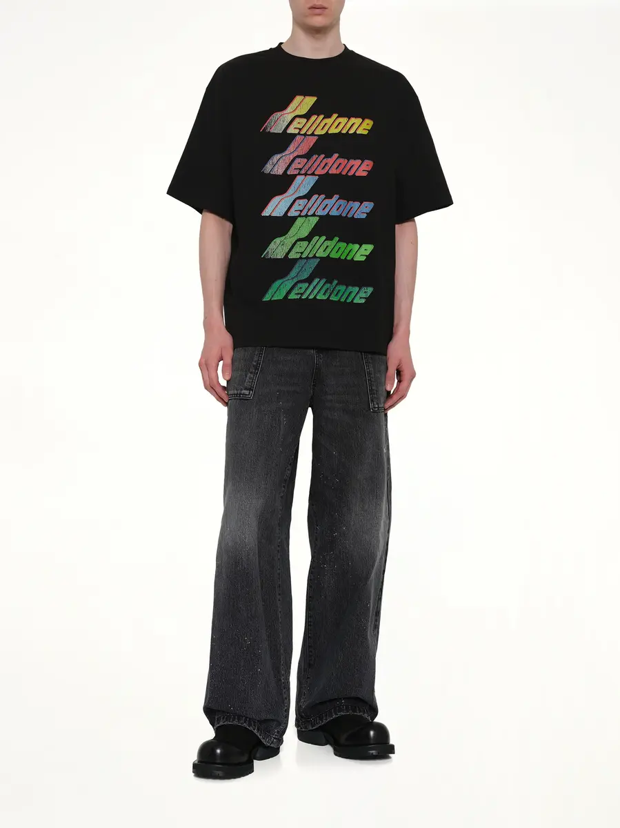 We11Done Multi Rainbow Logo T-shirt | Thumbnail 4