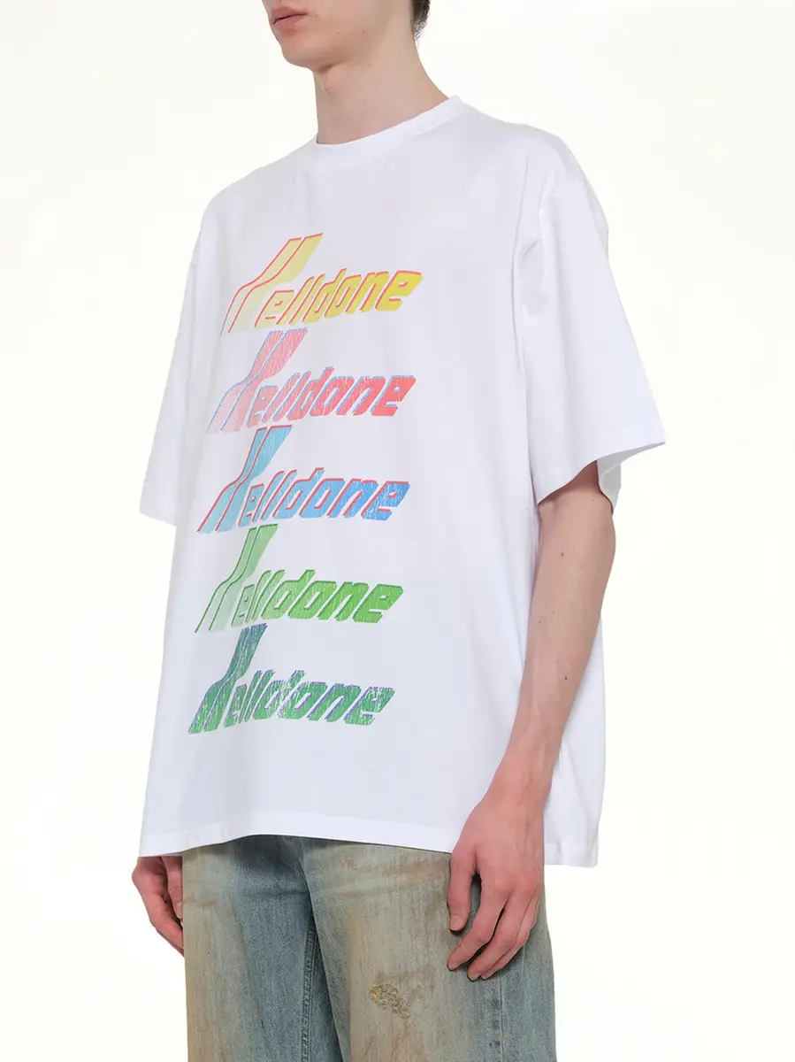 We11Done Multi Rainbow Logo T-shirt | Thumbnail 2