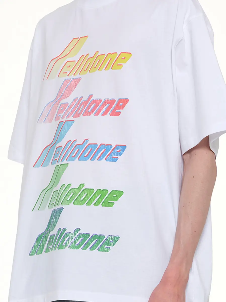 We11Done Multi Rainbow Logo T-shirt | Thumbnail 6