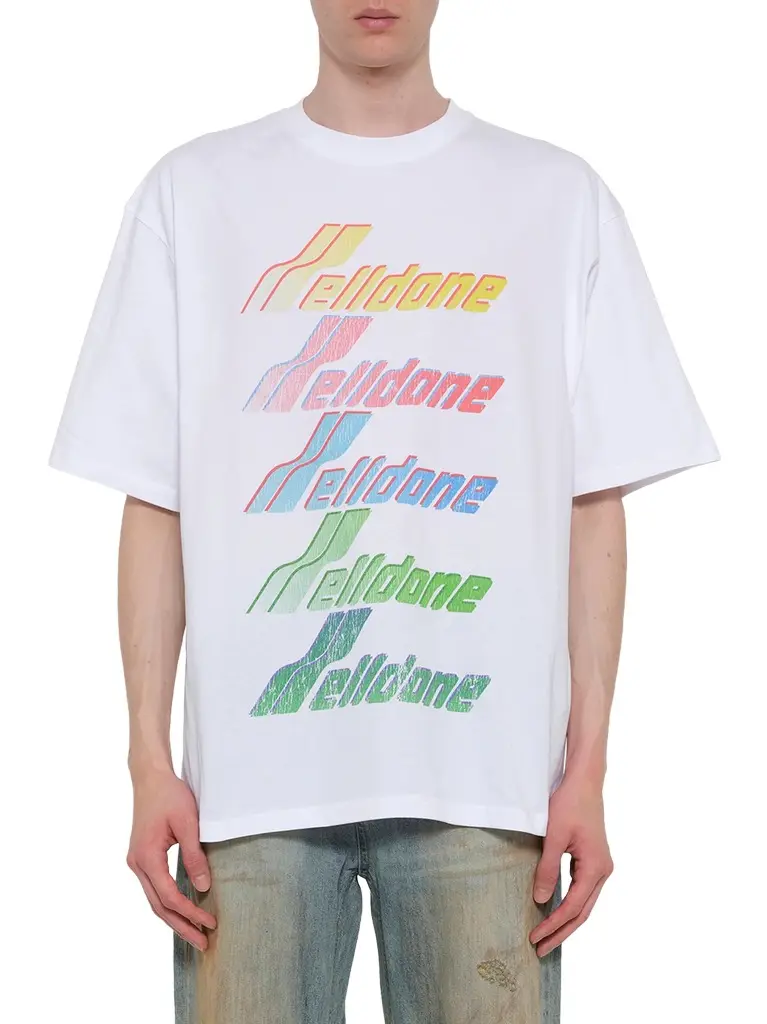 We11Done Multi Rainbow Logo T-shirt