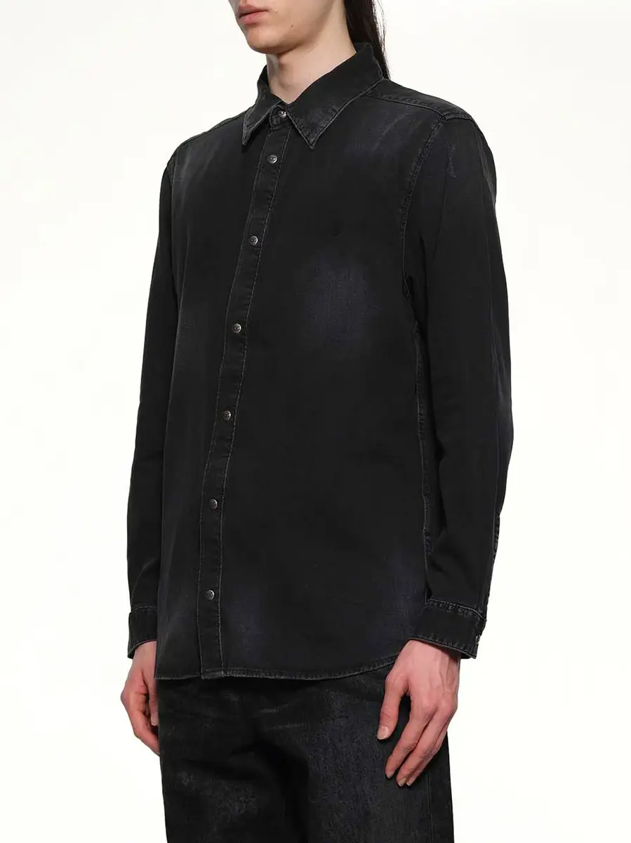 Diesel D-simply Shirt in Black/dark Grey | Thumbnail 2