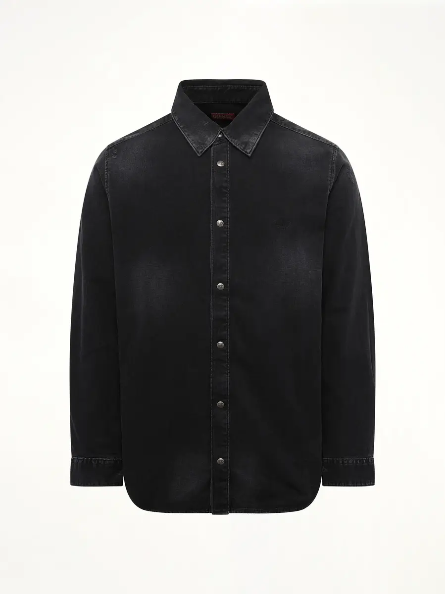 Diesel D-simply Shirt in Black/dark Grey | Thumbnail 3