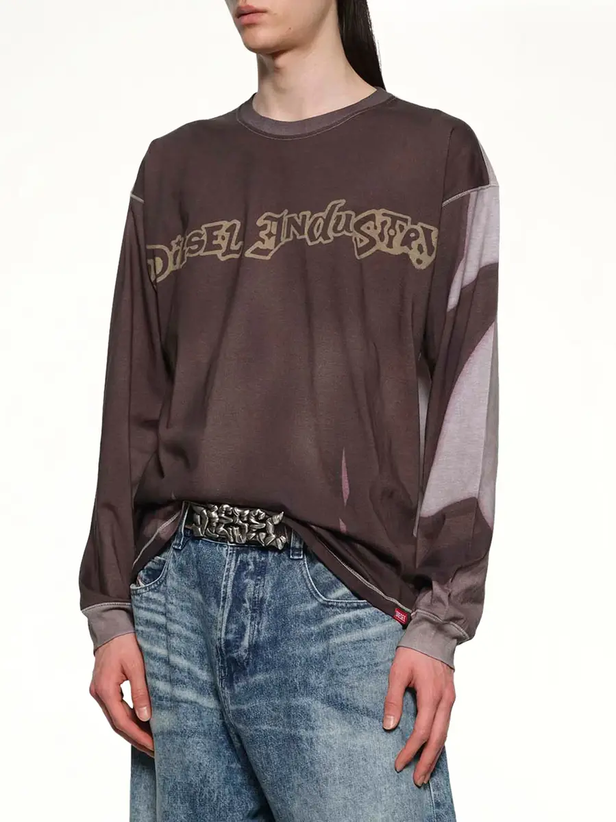 Diesel T-boxt-ls-show Sweatshirt in Grey/multicolour | Thumbnail 6 Diesel T-boxt-ls-show Sweatshirt in Grey/multicolour | Thumbnail 6