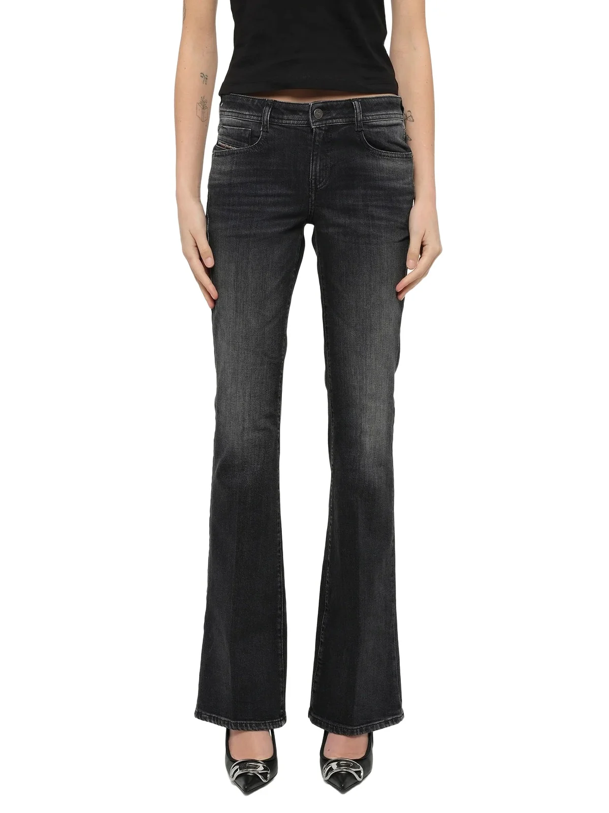 1969 D-ebbey Bootcut Jeans in Black/dark Grey