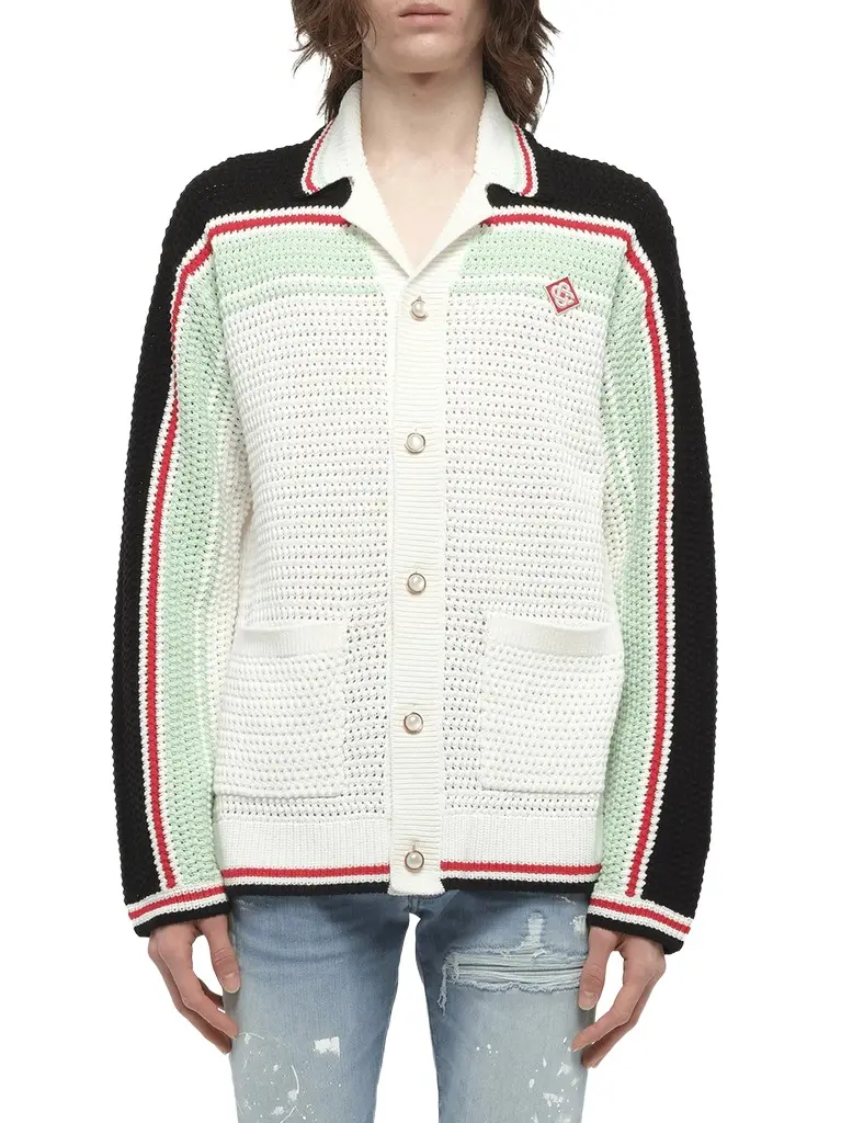 Casablanca Faux Crochet Shirt | Image 1 Casablanca Faux Crochet Shirt | Image 1