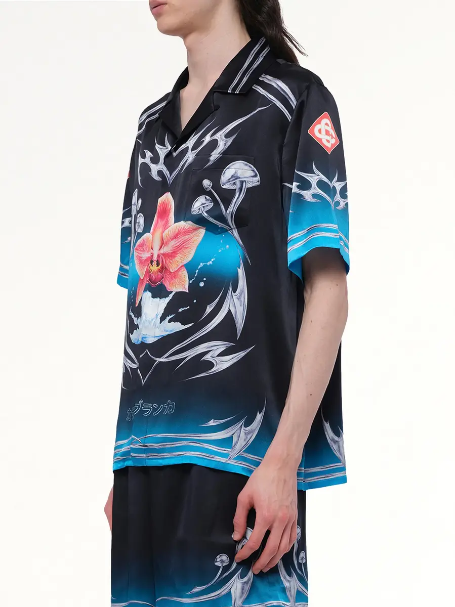 Casablanca Silk Satin Blades Shirt | Thumbnail 2 Casablanca Silk Satin Blades Shirt | Thumbnail 2