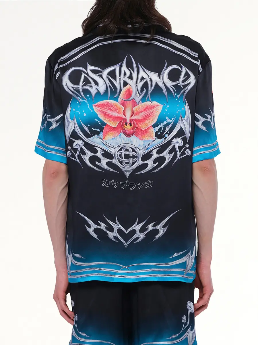 Casablanca Silk Satin Blades Shirt | Thumbnail 5 Casablanca Silk Satin Blades Shirt | Thumbnail 5