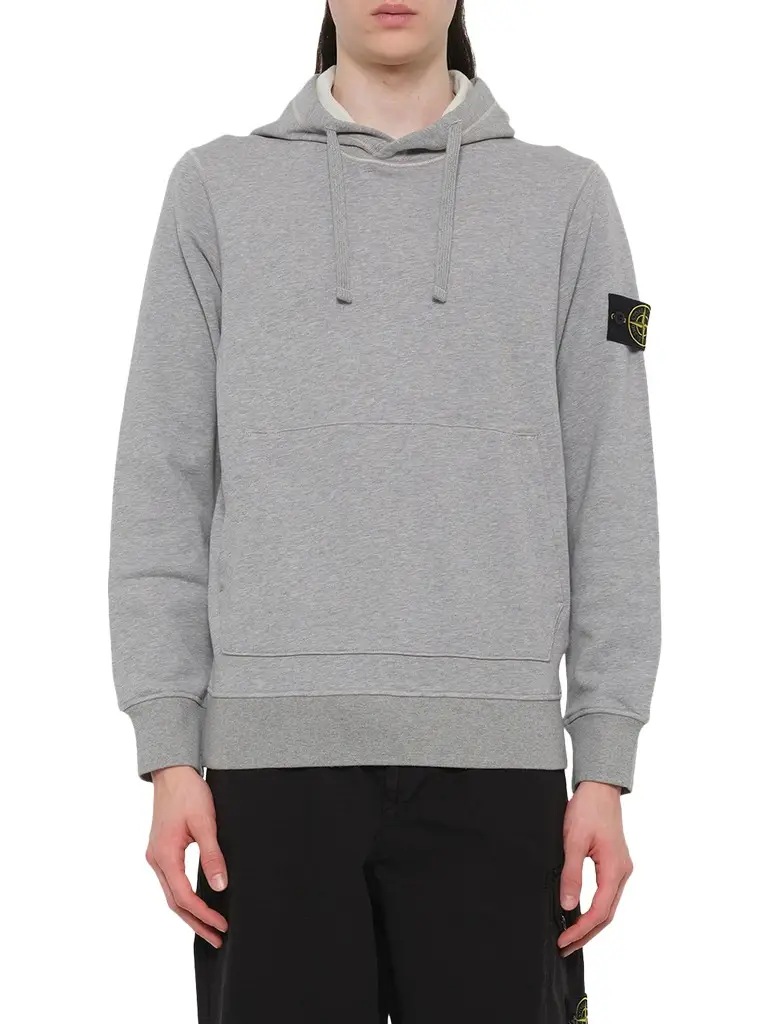 Stone Island 610006 Washed Cotton Fleece Hoodie | Image 1 Stone Island 610006 Washed Cotton Fleece Hoodie | Image 1