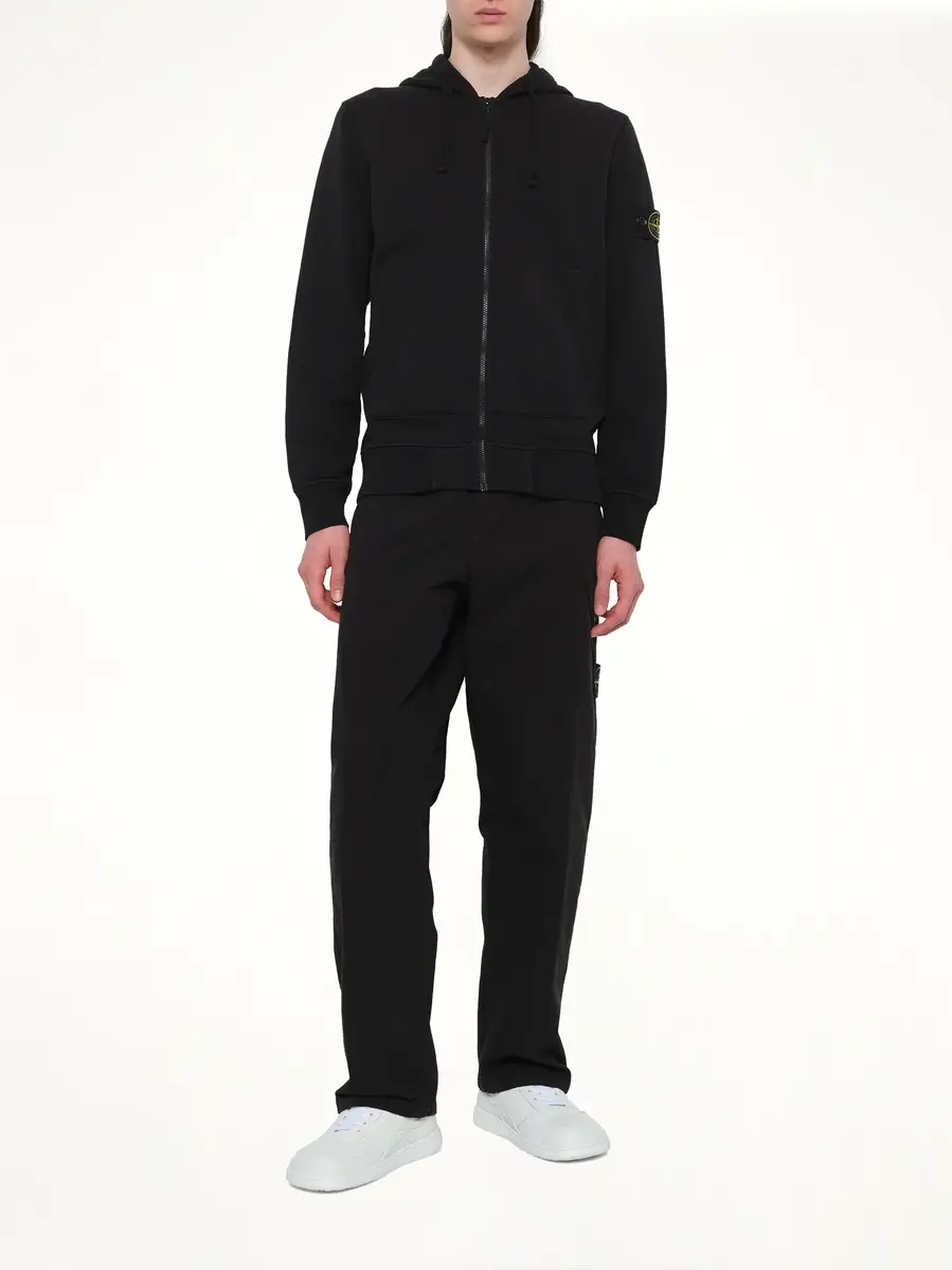 Stone Island 6100061 Cotton Fleece Hoodie | Thumbnail 4 Stone Island 6100061 Cotton Fleece Hoodie | Thumbnail 4