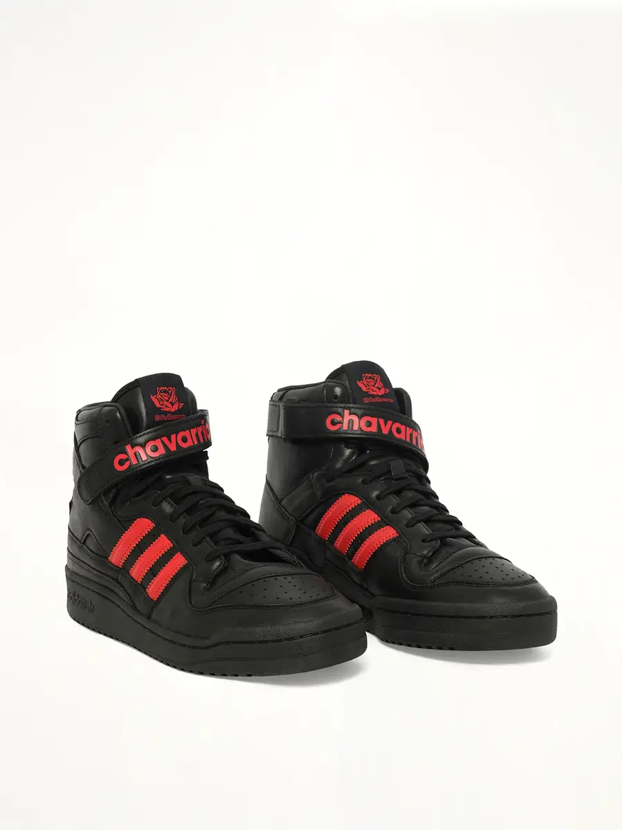 Willy Chavarria Adidas X Chavarria Forum High in Black/red | Thumbnail 3 Willy Chavarria Adidas X Chavarria Forum High in Black/red | Thumbnail 3