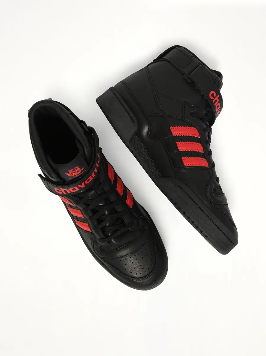 Willy Chavarria Adidas X Chavarria Forum High in Black/red | Thumbnail 4 Willy Chavarria Adidas X Chavarria Forum High in Black/red | Thumbnail 4
